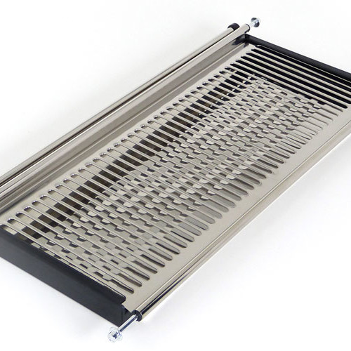 Stainless steel dish rack and adjustable lineros